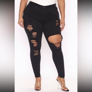 Fashion Nova Glistening Jeans size 2X